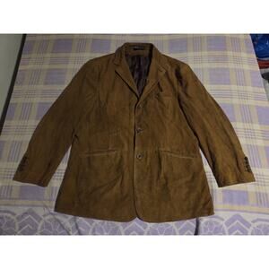 VTG Polo Ralph Lauren Suede Leather Jacket Large Sport Coat Soft Blazer 90s